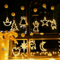 Miniatyrbillede 4 af 11: LED Jule Dekorativt Lys Vindue Sugekop Lys Klokke Juletræ Elg Jule Event Fest Stemningslys Polaris