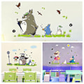 Pikkukuva 3 / 4: Piirretty animaatio vinyyli Totoro seinätarra koriste tapetti
