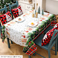 Miniatyrbilde 7 av 9: Dekorative juleduk med kreativt juletrykk, bordløpere, juletrepynt Christmas printed tablecloth-C