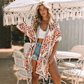 Pikkukuva 2 / 11: Uimapuku Hawaii Seaside Holiday Cardigan Lyhythihainen Aurinkosuojattu Vaatetus Painettu Rantapeite Puolipitkä Uima-asu LC85278-Green Average size
