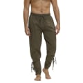 Miniatyrbild 11 av 11: Piratbyxor för män Renässans Medeltida Viking Kostym Dragsko Shorts Halloween Vuxen Cosplay Gray S