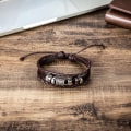 Miniatyrbilde 3 av 4: Mote Herre Enkelt Belte Quartz Klokke Armbånd Sett-2stk/Sett Brown