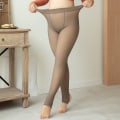 Miniatyrbild 11 av 11: Plus Size Vinter Damstrumpor Byxor Termiska Genomskinliga Tights Dam Varma Leggings Falska Strumpor Fleece Tights Hud Effekt full feet skin 240g (0-10 Celsius)