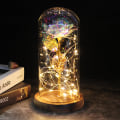 Miniatyrbilde 3 av 11: Drop shipping Galaxy Rose Kunstige Blomster Skjønnheten og Udyret Rose Bryllupsdekor Kreativ Valentinsdag Morsdagsgave brown base red