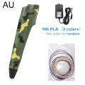 Miniatyrbild 8 av 11: 3D-utskriftspenna DIY Ritpenna med LCD-display 3D-penna med 20 färger 100 meter PLA-filament Julklapp Födelsedagspresent till barn Purple--9M PLA