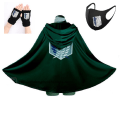 Miniatyrbild 4 av 5: Attack on Titan Kappa Shingeki No Kyojin Scouting Legion Aren / Levi Capes Cosplay Kostym 1 L