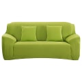 Miniatyrbilde 1 av 11: Strekktrekk ensfarget sofatrekk for stue elastisk hjørnesofatrekk stolbeskytter 1/2/3/4 seter light green 2-seater 145-185cm