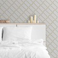 Miniatyrbilde 5 av 5: Linear Curve Tapet Hvit/Gull White/Gold
