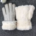 Miniatyrbild 2 av 10: 100% Fårskinns Vintervantar för Kvinnor Män Äkta Kashmirpäls Varma Handskar Dam Helfinger Äkta Läder MKWT one size