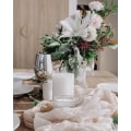 Pikkukuva 4 / 11: Juustokangas Pöytäliina, Harso Pöytätabletti, Puoliksi Läpinäkyvä Persoonallinen Retro Boho Ruokailu Vintage Häät Sisustus Illallispöytäliina 90x180cm mauve