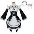 Pikkukuva 1 / 9: Anime Re Life In A Different World From Zero Ram/Rem Cosplay -asut, piikatytön asu, Halloween-asu, piikatytön mekko style1 S