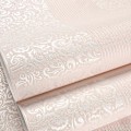 Miniatyrbillede 1 af 5: Moderne Simpelt Soveværelse 3D Stereo Stue Hvide Lodrette Striber Non-woven Tapet Europæisk TV Baggrund Tapet lyserød light pink