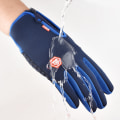 Miniatyrbillede 2 af 11: Herre- og damehandsker til efterår og vinter med varm berøringsskærm, vindtætte, varme udendørs bjergbestigning, skiløb, cykling, lynlåshandsker Waterproof four generation Blue M