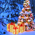 Miniatyrbilde 5 av 11: Glødende Juledekorasjon Gaveeske Ornament Med Sløyfe Julebelysning Eske Utendørsbelysning Julebord Skrivebordsornament 15cm-Red bowknot