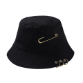Miniatyrbilde 1 av 11: Dame bøttehatt Ring Søt Dame Flat Mote Svart Bob Hatt Hip Hop Fiskehatt Sommer Panama Fisker Streetwear Ny Hatt Gold One Size