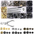 Miniatyrbilde 9 av 9: Trykknapper Sett 12.5mm Metall Trykknapper for Klær Håndverk Veske Sko Krage Belte Jeans Perfekt Passform Justeringsknapp DIY Skredder 60PCS
