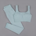 Miniatyrbild 7 av 11: Yoga Set Träningskläder För Kvinnor Fitness Kläder Långärmad Yoga Dräkt BraPants Khaki M