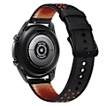 Miniatyrbillede 5 af 5: Læder urrem 22mm til Huawei GT2 Samsung S3 Brown orange dots 22mm