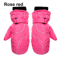 Miniatyrbillede 10 af 11: 1 Par Nye Moderne Børne Vinter Varme Snehandsker Drenge Piger Ski Vindtætte Vandtætte Tykke Vanter Hold Fingrene Varme 2-5 years-O 17cm One Size