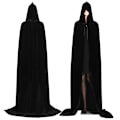Miniatyrbillede 1 af 5: Halloween Kappe Julekostume Cos Død Inverness Troldmand Heks Prins Prinsesse Kappe Robe Red S (length 110CM)