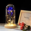 Miniatyrbilde 9 av 11: Drop shipping Galaxy Rose Kunstige Blomster Skjønnheten og Udyret Rose Bryllupsdekor Kreativ Valentinsdag Morsdagsgave white base gold