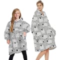 Miniatyrbild 7 av 11: Loalirando Oversized Hoodie Filt Fluffig Fleece Filt Hoodie för Kvinnor Män Barn Bärbar Filt med Huva och Stor Ficka Yellow - Avocado One Size
