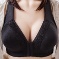 Pikkukuva 1 / 4: Naisten etukiinnitteinen push-up-rintsikka, naisten yksivärinen saumaton rintaliivi, 3/4-peittävyys, pehmeä ja mukava bralette-alusvaate Black 44/100