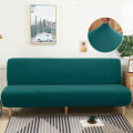 Miniatyrbild 1 av 11: 15 Färger Polar Fleece Sofföverdrag för Bäddsoffa Utan Armstöd Vikbar Bänk Överdrag Sofföverdrag X/Z/D Storlek För Hem Hotell Peacock X  120-155cm