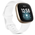 Pikkukuva 1 / 11: Kellon ranneke Fitbit Versa 3 -rannekkeelle Silikoninen ranneke Vaihto Fitbit Sense -rannekkeelle Correa-lisävarusteet Ruusukulta Hopea white size L for Versa3