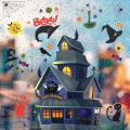 Miniatyrbilde 3 av 11: Avtakbare Halloween Veggklistremerker Skrekk Grim Reaper Heks Gresskar Vindusklistremerker For Halloweenfest Hjem Bar Gulv Veggdekor B04-1Pcs