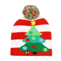 Miniatyrbilde 1 av 7: Vinter Jule Serie Ull Lue LED Lys Varm Strikket Hatt Skjerf Sett Christmas tree hat Adjustable