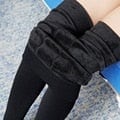 Pikkukuva 6 / 11: Talvileggingsit Neulos Sametti Rento Leggings Uudet Korkea Joustava Paksuuntuvat Naisten Lämpimät Mustat Housut Pillifarkut Naisille Leggingsit Green M