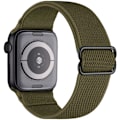 Pikkukuva 11 / 11: Elastinen Nylon Solo Loop -ranneke Apple Watch -rannekkeelle 44mm 40mm 38mm 42mm Säädettävä rannekoru iWatch Series 3 4 5 6 Se -rannekkeet Black 42mm or 44mm