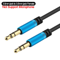 Miniatyrbillede 6 af 9: 3,5 mm Jack Han til Han Audio Aux Kabel Til Samsung Xiaomi 3,5 mm Jack Audio Kabel Jack Til Bil Hovedtelefon Højttaler Ledningsadapter Black-support mic 3m-