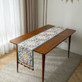 Miniatyrbillede 10 af 11: Retro Amerikansk Orange Peris Printet Bordløber Dug med Kvaster Bryllupsdekoration Bordløber The Foam Runners Hjem 35x140cm Style8