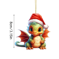 Miniatyrbild 4 av 11: Jul Akryl Drake Baby Ägg Ornament Jul Hängande Julgransprydnad Juldekorationer 2024 B One Size
