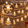Miniatyrbillede 10 af 11: Juletræ Snefnug LED Lys Kæde Banner Juledekoration 2023 til Hjemmet Navidad Juletræsindretning Eventyrlys Vedhæng light style 3