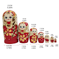 Miniatyrbild 2 av 11: Ryska Dockor i Trä Matryoshka Leksaker för Barn Jul Hem Rum Dekoration Halloween Önskegåva Random 2 Pcs