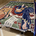 Miniatyrbild 4 av 11: Lediga Filtar Matta Dekoration Gitarr kvinna Matisse Matta Soffa Fritidsmatta Enkel Tapestry Sofffilt Överkast Good at snaps 125X150cm