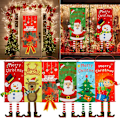 Miniatyrbillede 2 af 10: 1 STK Jule Veranda Dør Banner Julemand Snemand Glædelig Jul Hængende Flag Julepynt Til Boligindretning Navidad G02 snowman
