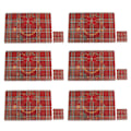 Miniatyrbillede 6 af 7: Juledekoration Kreativ Jul PVC Tryk Bordmåtte Kopmåtte Hver 6 Pakke 12 stk Christmas snowflake