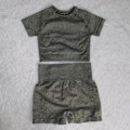 Miniatyrbild 10 av 11: Yoga Set Träningskläder Sportset Gymkläder Träningsoverall Högmidjade Leggings För Kvinnor wine red shorts set M
