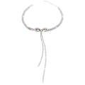 Miniatyrbild 4 av 4: Rosett Diamant Tofs Halsband Nyckelbenskedja Dam Kroppssmycken Default Title