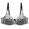 Miniatyrbild 7 av 7: Sexig transparent BH med spetsbroderi för kvinnor, plus size behå, bralette, färgpatchwork-BH Red 80C