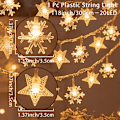 Miniatyrbillede 1 af 11: Juletræ Snefnug LED Lys Kæde Banner Juledekoration 2023 til Hjemmet Navidad Juletræsindretning Eventyrlys Vedhæng light style 11