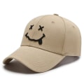 Miniatyrbild 11 av 11: Baseballkepsar med broderat leende för damer Kpop Svart Bomull Justerbar Snapback Rolig Hip Hop Keps Höst Sol Pappa Hattar för Herr 13 Adjustable