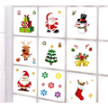 Miniatyrbild 5 av 11: Jul Snögubbe Älg Snöflinga Elektrostatiska Dekaler Tomte Glasfönsterdekaler 2023 God Jul Dekor För Hemmet MULTI