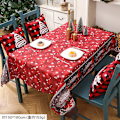 Miniatyrbilde 8 av 9: Dekorative juleduk med kreativt juletrykk, bordløpere, juletrepynt Christmas printed tablecloth-C