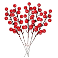 Miniatyrbild 8 av 11: 1-10 st Jul Simuleringsbär 14 Bär Konstgjord Blomma Frukt Körsbärsväxter Hem Juldekoration DIY Gåva B-3 PCS