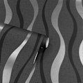 Miniatyrbillede 2 af 4: Arthouse Ribbon Geo Sort Tapet